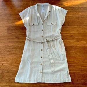 Old Navy Linen Blend Safari Dress
